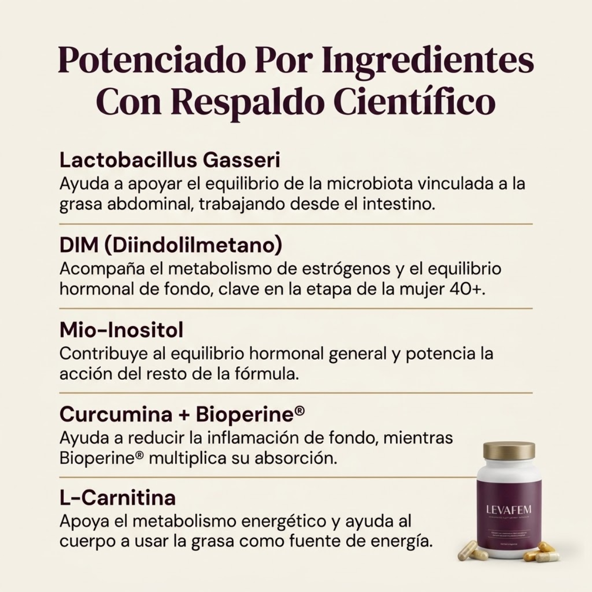 Levafem® — Terminá con la panza que no baja.